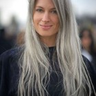 Cheveux gris long